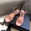 Chanel Heel 5cm Chain Sandals Suede Pink 2021
