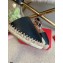 Valentino Grainy Calfskin Leather Rockstud Double Flat Espadrilles Black 2021