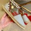 Valentino Grainy Calfskin Leather Rockstud Double Flat Espadrilles Pale Gray 2021