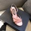 Chanel Heel 5cm Chain Sandals Suede Pink 2021