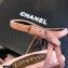 Chanel Heel 5cm Chain Sandals Suede Pink 2021