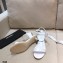 Chanel Pearl Heel Sandals Leather White 2021