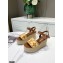 Louis Vuitton Heel 10cm Platform 6cm Boundary Wedge Sandals Brown Embroidered Raffia 2021