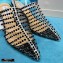 Jimmy Choo Heel 6.5cm Thu Crystal Stud Point Toe Heels Black 2021
