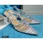 Jimmy Choo Heel 6.5cm Thu Crystal Stud Point Toe Sandals White 2021