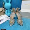 Jimmy Choo Heel 10cm Josefine Sandals Leather Silver with Crystal Embellishment 2021