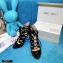 Jimmy Choo Heel 10cm Ren Cut-out Sandals Black Suede 2021