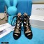 Jimmy Choo Heel 10cm Ren Cut-out Sandals Black Suede 2021