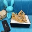 Chanel Chain Flat Sandals Suede Beige 2021