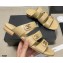Chanel CC Logo Magic Loop Mules Beige 2021