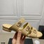 Chanel CC Logo Magic Loop Mules Beige 2021