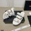 Chanel CC Logo Magic Loop Mules G37390 White 2021