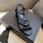 Chanel Heel 5cm Chain Sandals Suede Black 2021