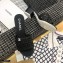 Chanel Shiny Braided Goatskin Heel Mules G37405 Black 2021