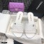 Chanel Shiny Braided Goatskin Heel Mules G37405 White 2021