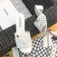 Chanel Shiny Braided Goatskin Heel Mules G37405 White 2021