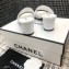 Chanel Shiny Braided Goatskin Heel Mules G37405 White 2021