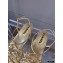 Chanel Heel 5cm Quilting Sandals G36876 Gold 2021
