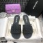 Chanel Shiny Braided Goatskin Flat Mules G37405 Black 2021