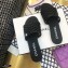 Chanel Shiny Braided Goatskin Flat Mules G37405 Black 2021