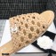 Chanel Shiny Braided Goatskin Flat Mules G37405 Beige 2021