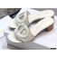 Dior Heel 4.5cm D-Club Mules in Calfskin White 2021