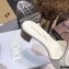 Dior Heel 4.5cm D-Club Mules in Calfskin White 2021