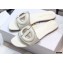 Dior D-Club Flat Slides Mules in Calfskin White 2021