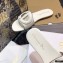 Dior D-Club Flat Slides Mules in Calfskin White 2021