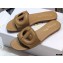 Dior D-Club Flat Slides Mules in Calfskin Camel 2021