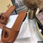 Dior D-Club Flat Slides Mules in Calfskin Brown 2021