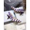 Dior Heel 6.5cm J'Adior Slingback Pumps D-Stripes Embroidered Cotton Purple 2021