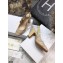 Dior Heel 9.5cm Moi Slingback Pumps Gold Metallic Thread Embroidered Cotton 2021