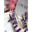 Dior Heel 6.5cm J'Adior Slingback Pumps D-Stripes Embroidered Cotton Purple 2021