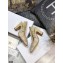 Dior Heel 9.5cm Moi Slingback Pumps Gold Metallic Thread Embroidered Cotton 2021