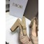 Dior Heel 9.5cm Moi Slingback Pumps Gold Metallic Thread Embroidered Cotton 2021