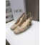 Dior Heel 7cm Moi Slingback Pumps Gold Metallic Thread Embroidered Cotton 2021