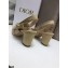 Dior Heel 7cm Moi Slingback Pumps Gold Metallic Thread Embroidered Cotton 2021