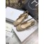 Dior Heel 3.5cm Moi Slingback Pumps Gold Metallic Thread Embroidered Cotton 2021
