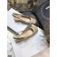 Dior Heel 3.5cm Moi Slingback Pumps Gold Metallic Thread Embroidered Cotton 2021