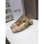 Dior Heel 3.5cm Moi Slingback Pumps Gold Metallic Thread Embroidered Cotton 2021