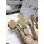 Dior Heel 3.5cm Moi Slingback Pumps Gold Metallic Thread Embroidered Cotton 2021