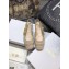 Dior Heel 1.5cm Moi Slingback Ballerina Flats Gold Metallic Thread Embroidered Cotton 2021