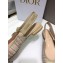 Dior Heel 1.5cm Moi Slingback Ballerina Flats Gold Metallic Thread Embroidered Cotton 2021