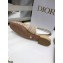 Dior Heel 1.5cm Moi Slingback Ballerina Flats Gold Metallic Thread Embroidered Cotton 2021
