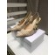 Dior Heel 9.5cm J'Adior Slingback Pumps Gold Metallic Thread Embroidered Cotton 2021