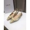 Dior J'Adior Slingback Ballerina Flats Beige Embroidered Cotton with Stripes Motif 2021