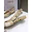 Dior J'Adior Slingback Ballerina Flats Beige Embroidered Cotton with Stripes Motif 2021