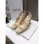 Dior Heel 9.5cm Moi Slingback Pumps Cannage Embroidered Mesh Creamy 2021