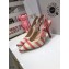 Dior Heel 9.5cm J'Adior Slingback Pumps D-Stripes Embroidered Cotton Pink 2021